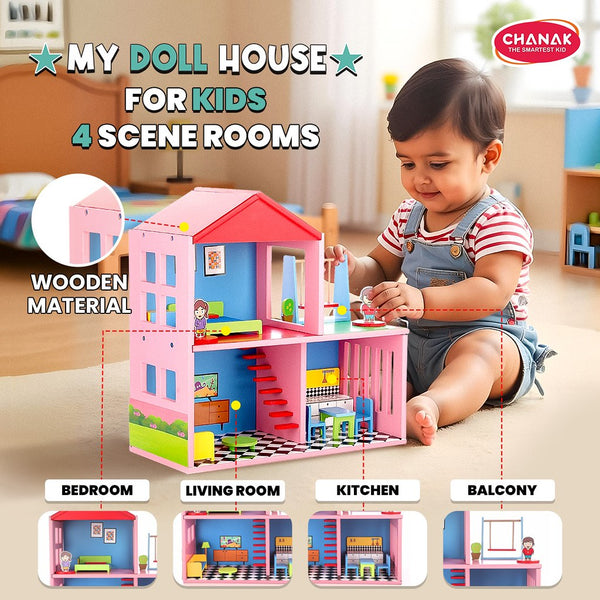Wooden Dream Dollhouse — 3-Story Playset with Furniture - photo 1